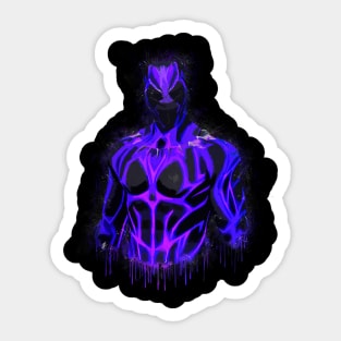 Black Panther - Purple Glow Sticker